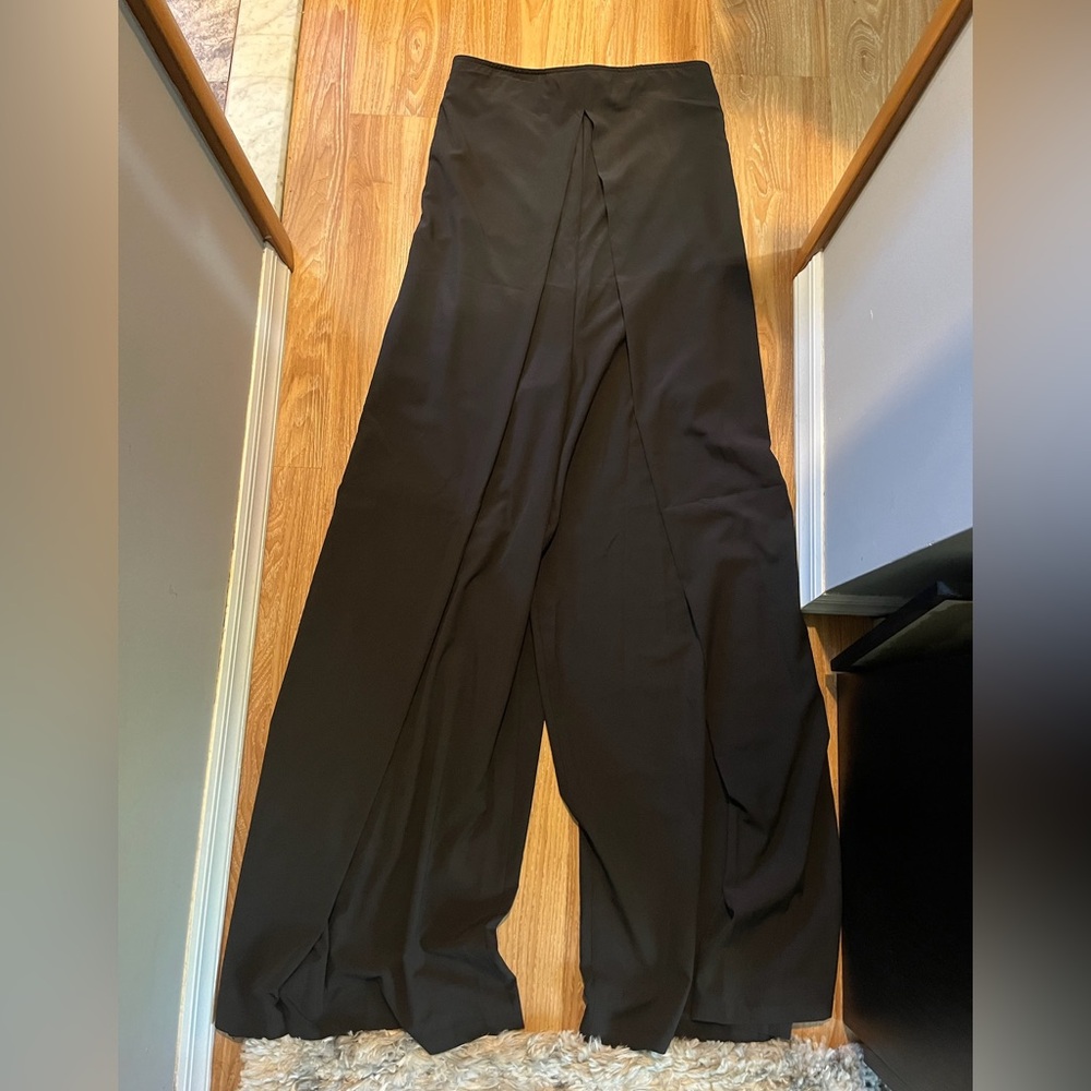 Black strapless jumpsuit